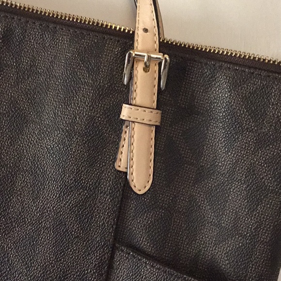 Michael Kors Jet Set East West Top Zip Signature Logo Tote Bag - Picture 4 of 5